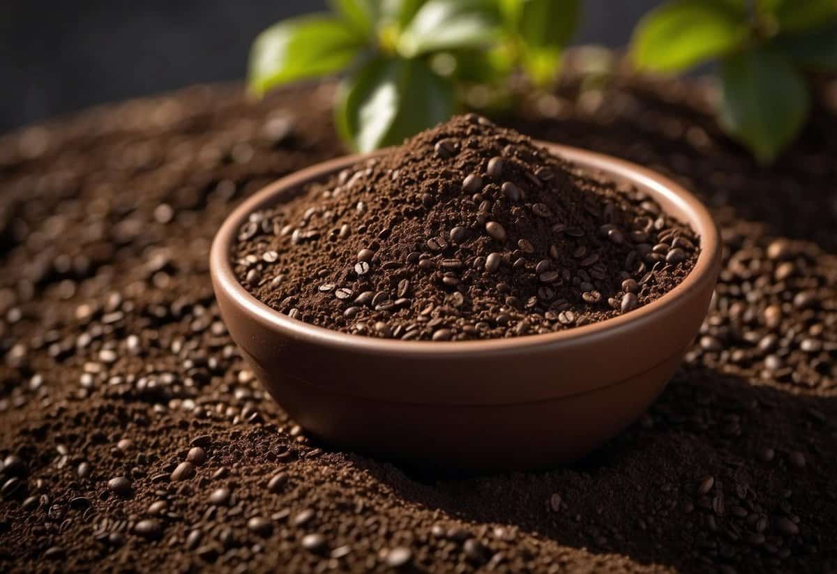 Coffee grounds cover garden soil, blocking sunlight and air. They can raise acidity, harming some plants. Their slow decomposition may attract pests