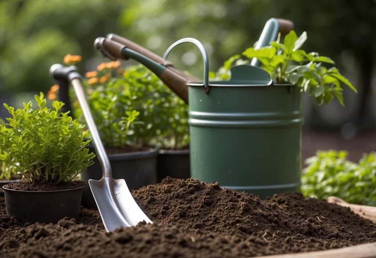 A professional gardener needs a shovel, rake, hoe, trowel, pruners, and watering can. These tools are essential for planting, weeding, pruning, and watering