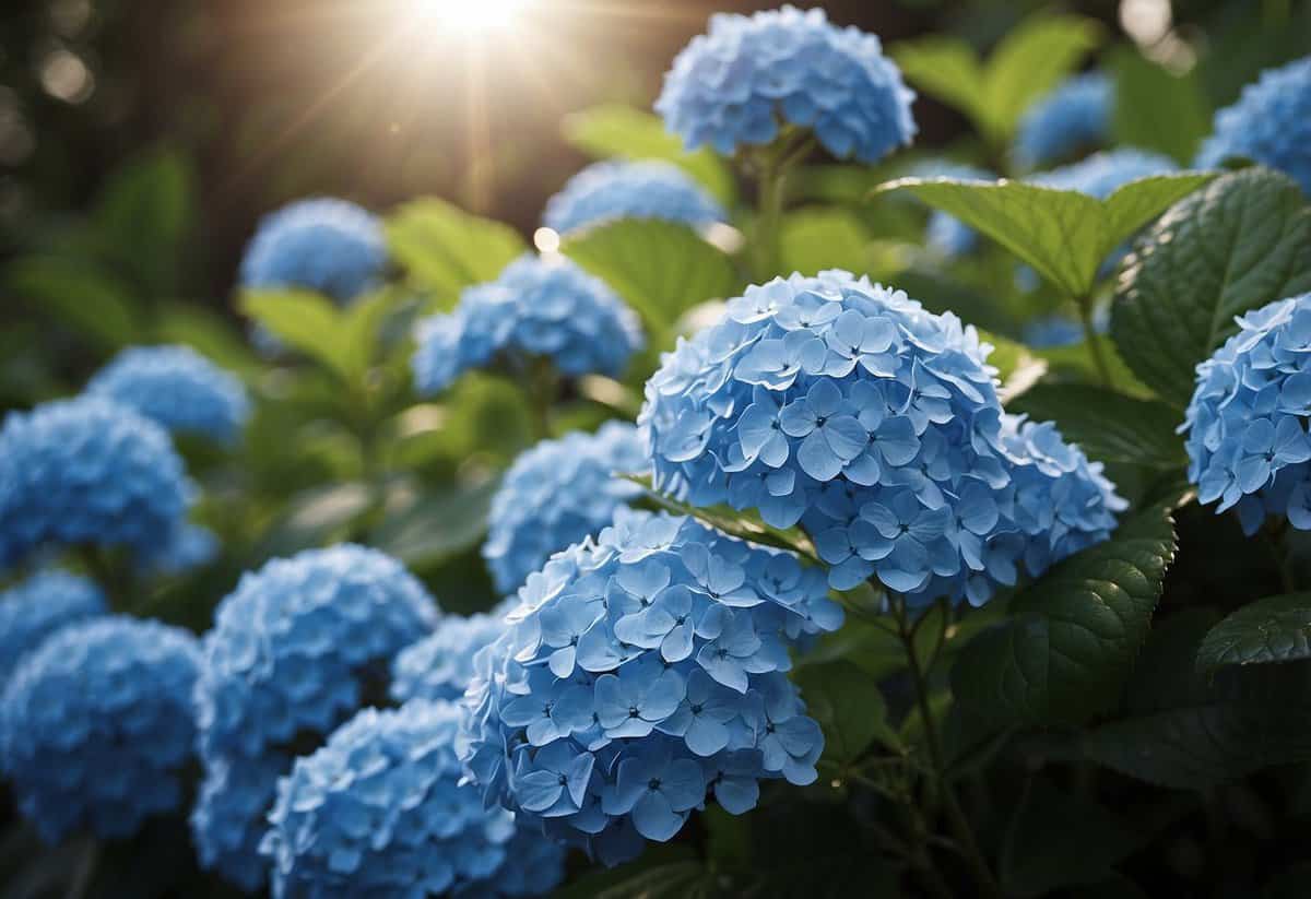 Epsom salt turns hydrangeas blue. The salt crystals dissolve in water, creating a blue solution that is absorbed by the plant's roots