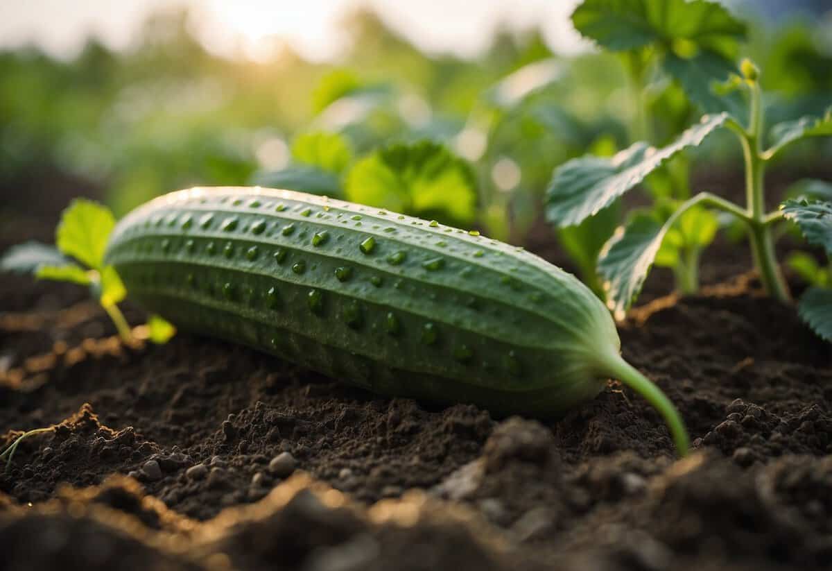 A healthy cucumber plant thrives in well-drained soil, receives adequate sunlight, and is not overfed with tomato feed