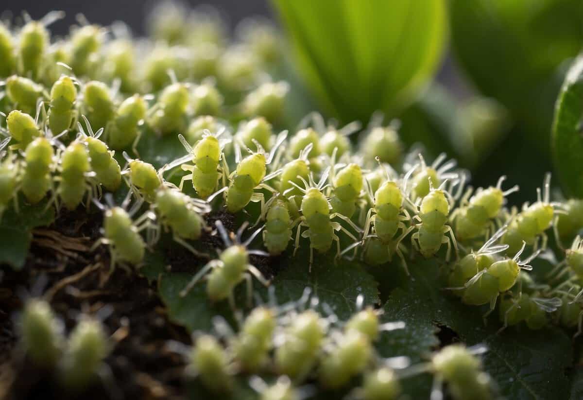 Aphids swarm away from strong-smelling plants like garlic and chrysanthemums