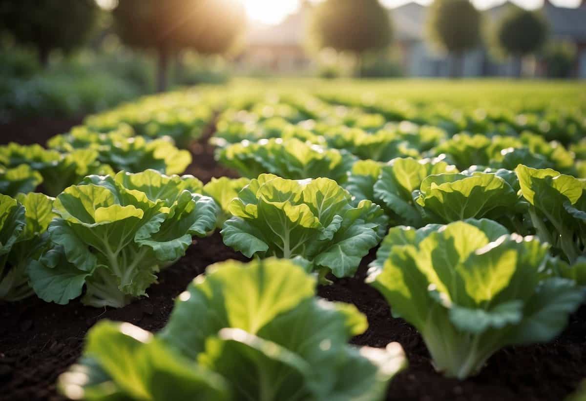 A lush lettuce garden thrives with water consistently applied