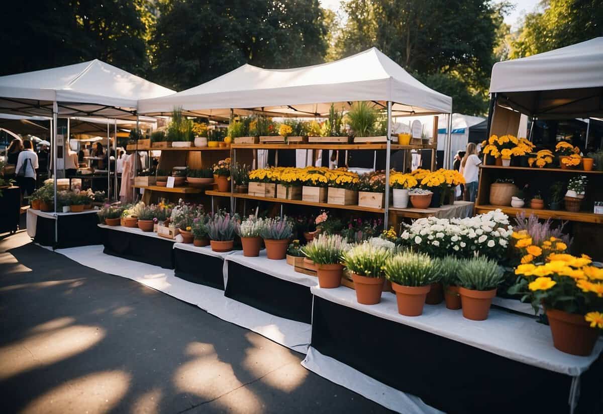 Vibrant vendor booths display garden deals at the show