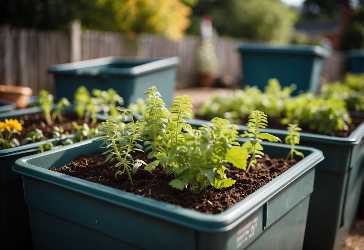 Worm bins growing, garden tips expanding