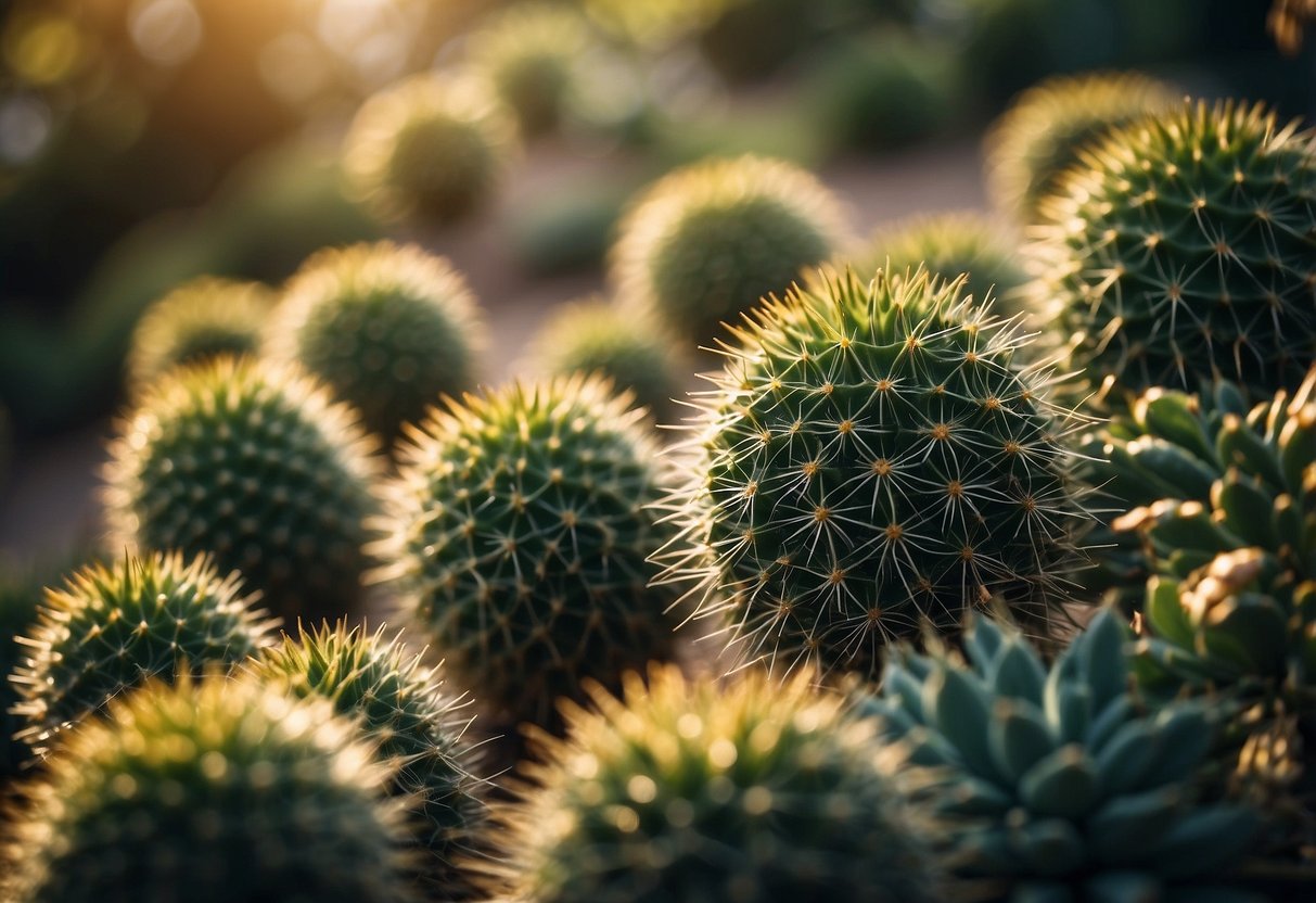 Prickly bushes surround a garden, deterring dogs