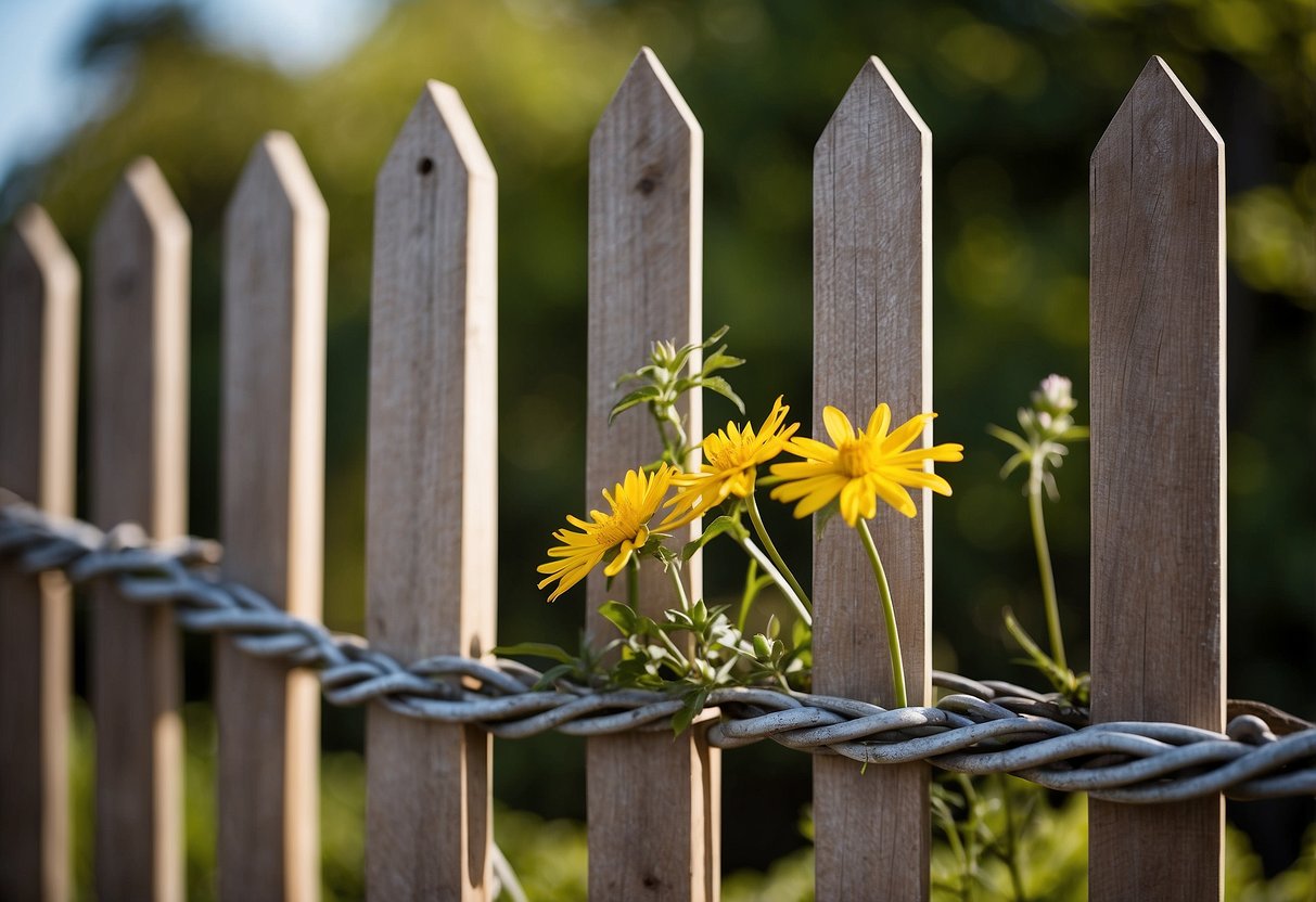 Various materials for tall garden fences: wood, metal, vinyl. Fence designs include picket, lattice, and privacy panels. Options for decorative posts and gates