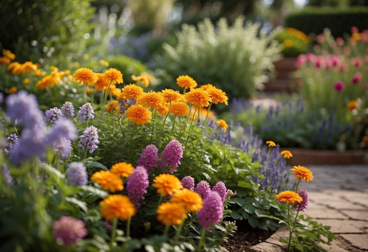 A colorful array of flowers and plants fill a well-kept garden, featured in Better Homes & Gardens best garden idea magazines