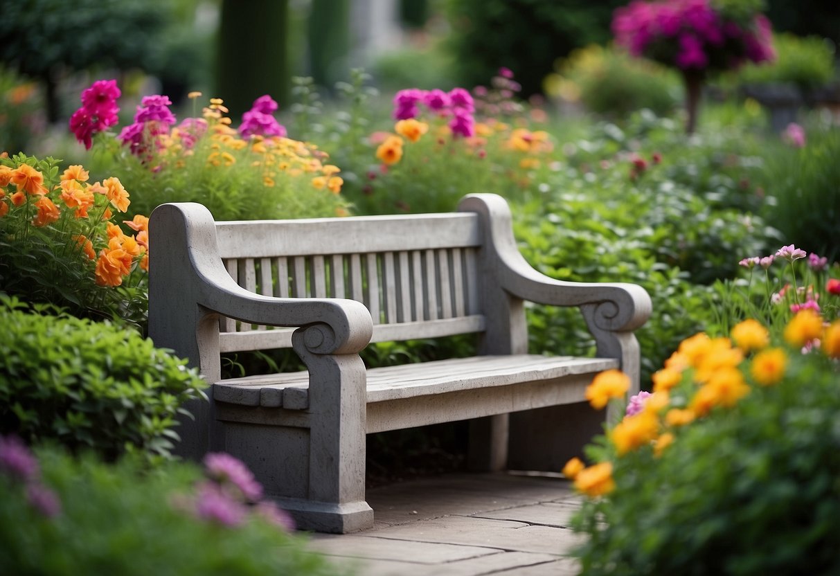 Cement Bench in Garden Ideas: Transform Your Outdoor Space