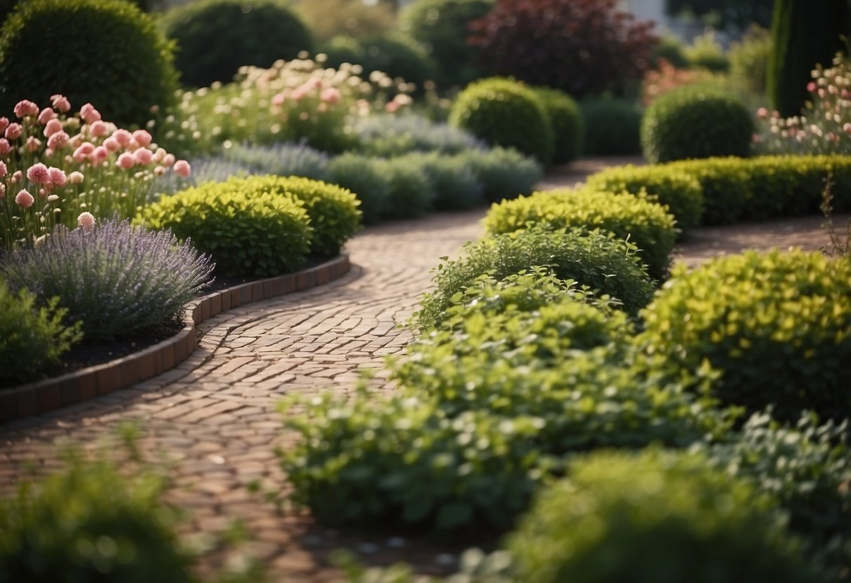 The garden borders undulate in wavy patterns, creating a dynamic and fluid design