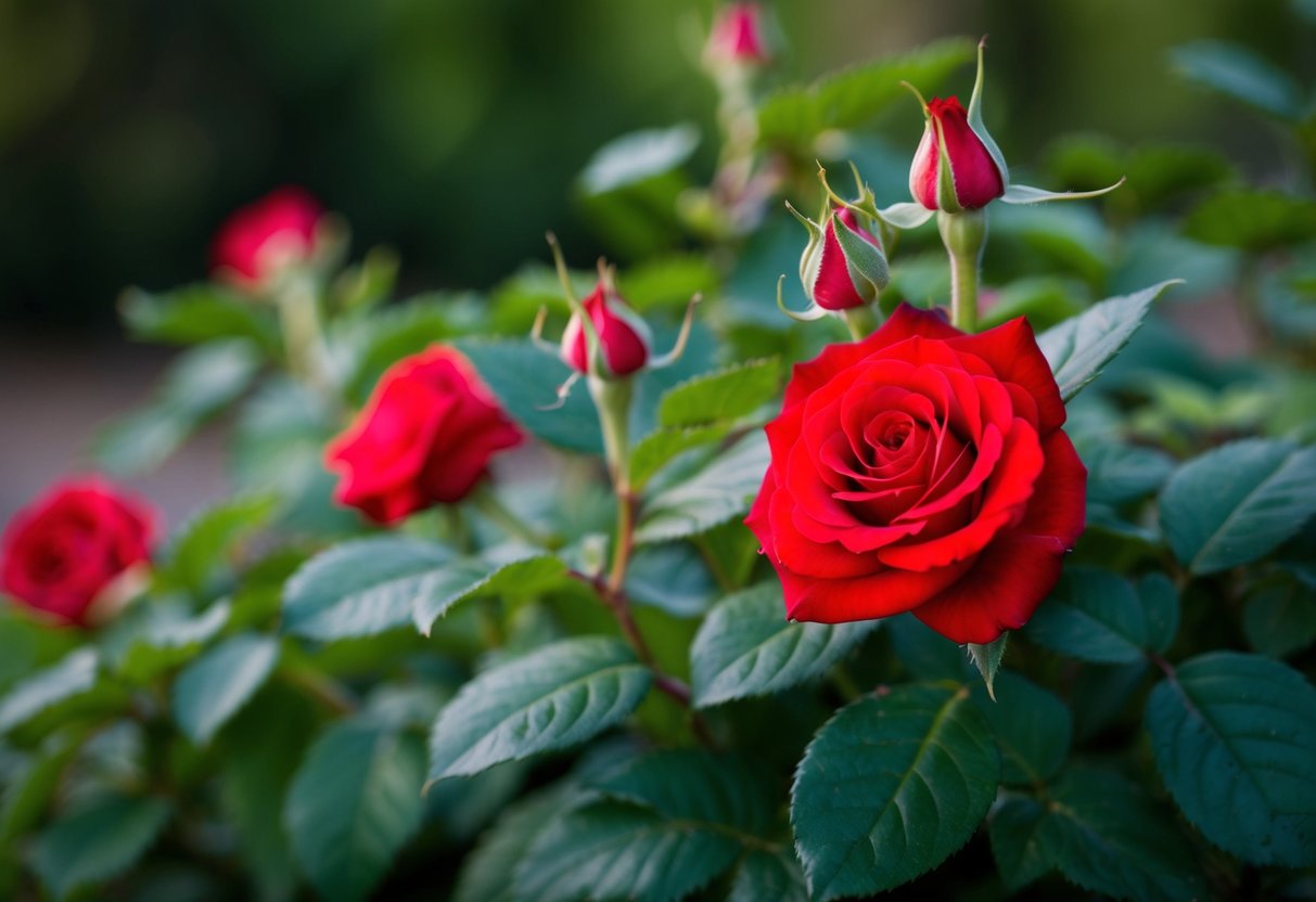 A blooming red rose nestled among green foliage, symbolizing the UK's national identity and pride in its floral emblem