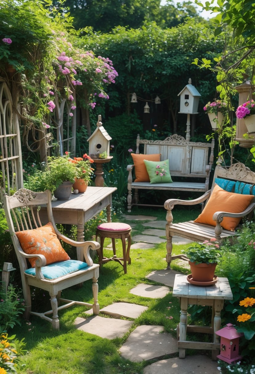 Whimsical Old Furniture Garden Ideas to Brighten Your Outdoor Space with 25 Creative Tips